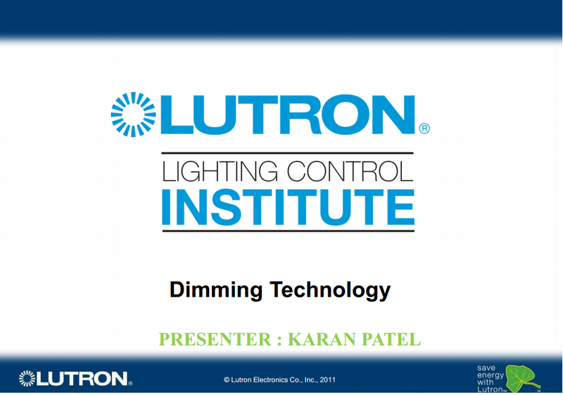 Trang bìa tài liệu Công nghệ dimming đèn