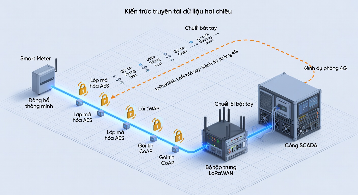 Triển khai hệ thống đo đếm điện năng thông minh dùng module LoRaWAN tại vùng miền núi Việt Nam