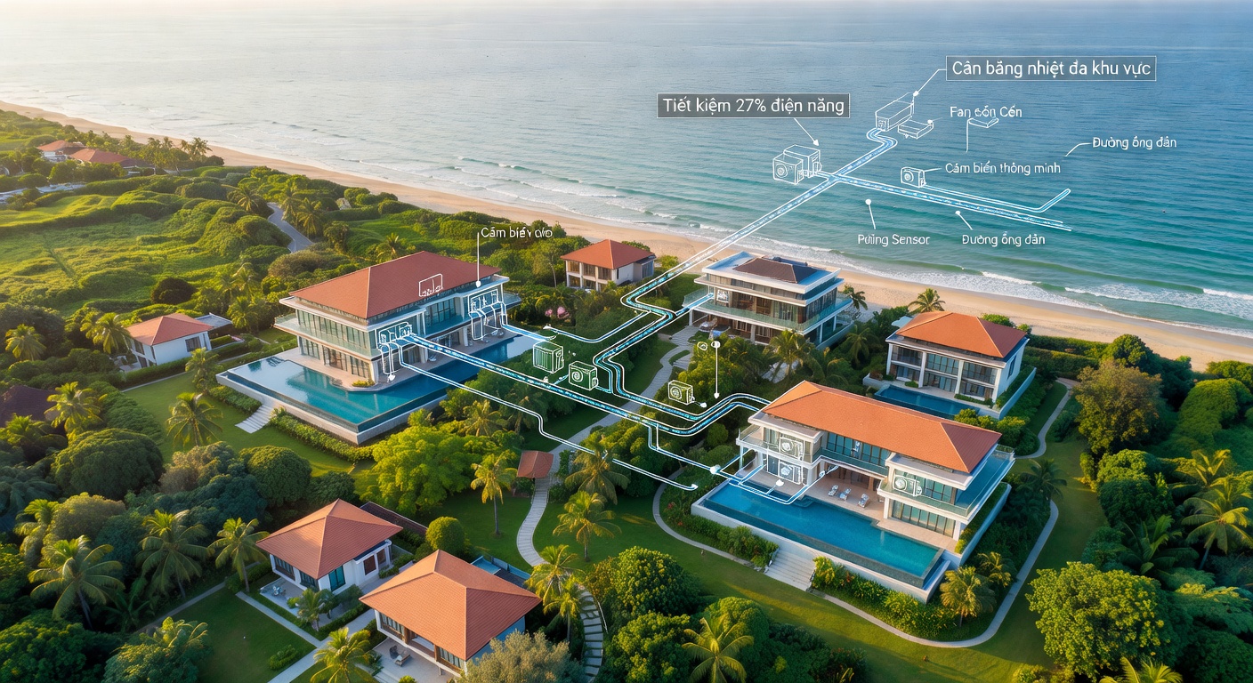 Case Study: Ứng dụng Hệ thống VRF Thu Hồi Nhiệt tại Resort Ven Biển Việt Nam