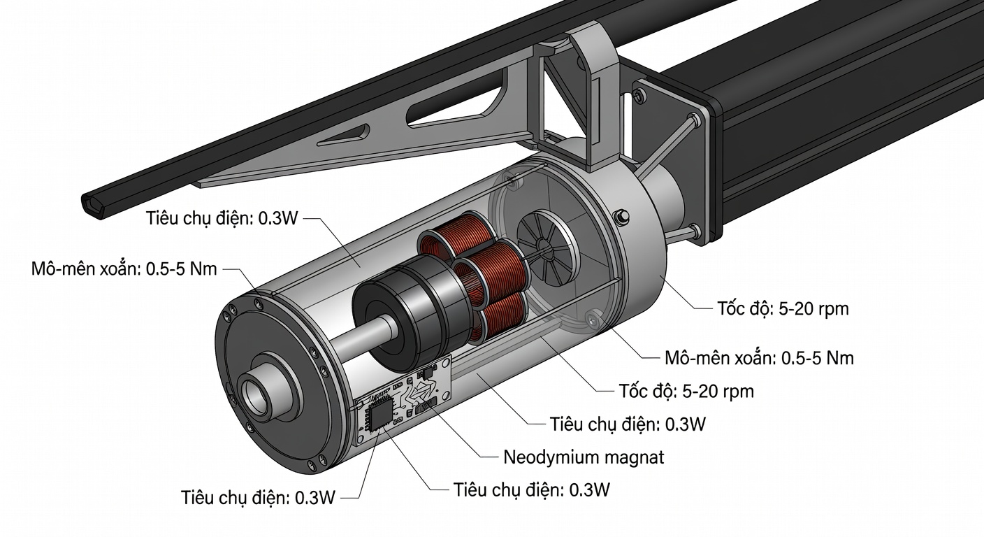 Động Cơ Điều Khiển Từ Xa: Giải Pháp Tự Động Hóa Rèm Che Nắng Cho Công Trình Xây Dựng Thông Minh