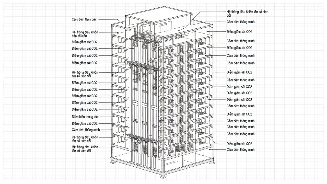 Tối ưu chi phí vận hành tòa nhà 25 tầng tại TP.HCM: Giải pháp HVAC, thang máy và chiếu sáng thực tế