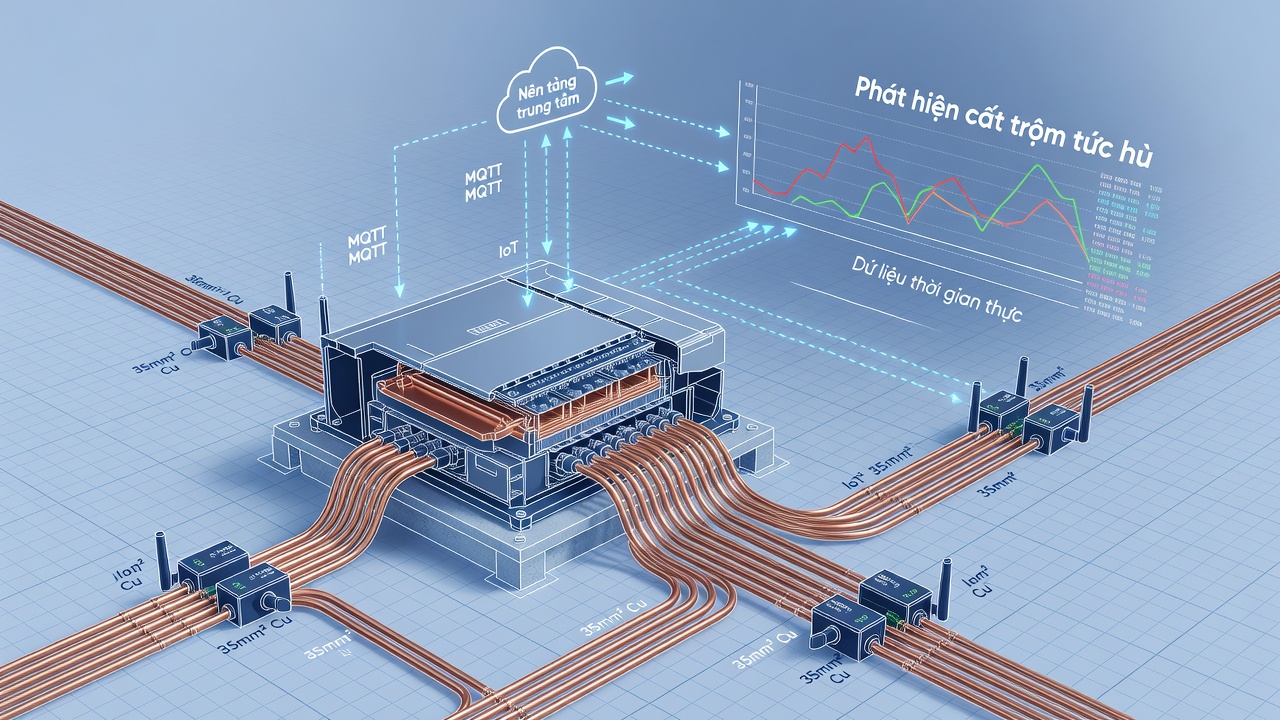 Giám sát từ xa IoT ngăn chặn trộm cáp đồng tại trang trại điện mặt trời