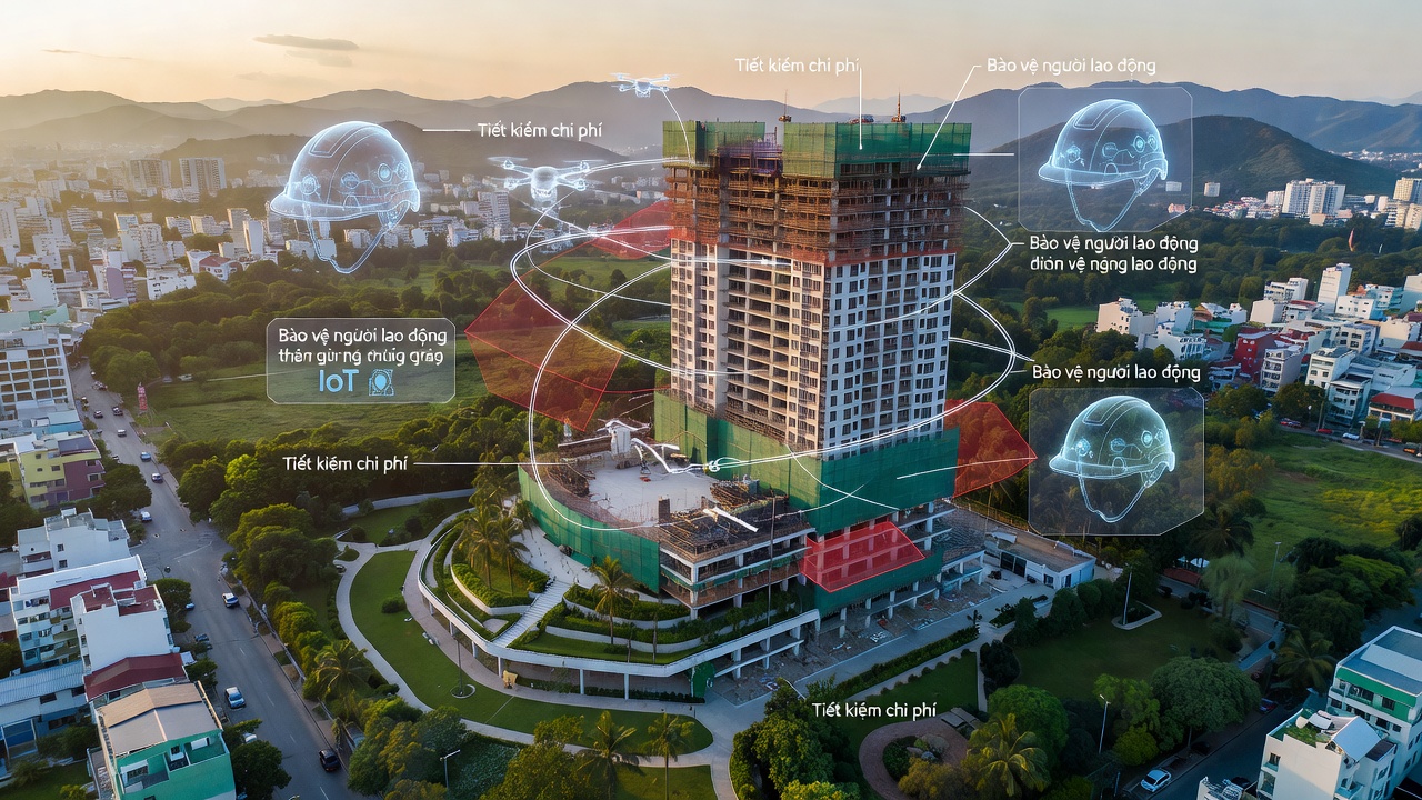 Công Trường Xây Dựng Thông Minh: Ứng Dụng IoT, Drone Và AI Giảm Chi Phí An Toàn